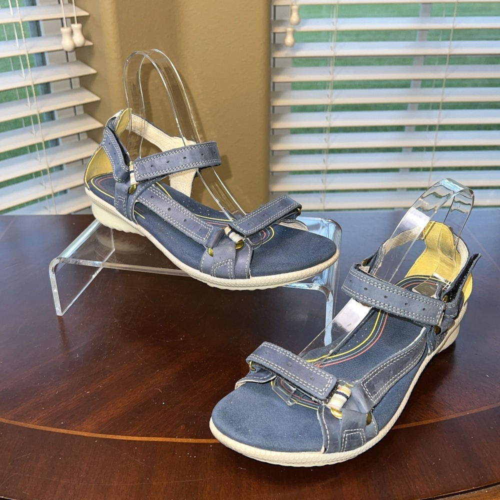 ECCO Hill Move Blue Sandals Women Sz 40 (US 9 to 9.5) Comfort Athleisure Cruise - Picture 5 of 15